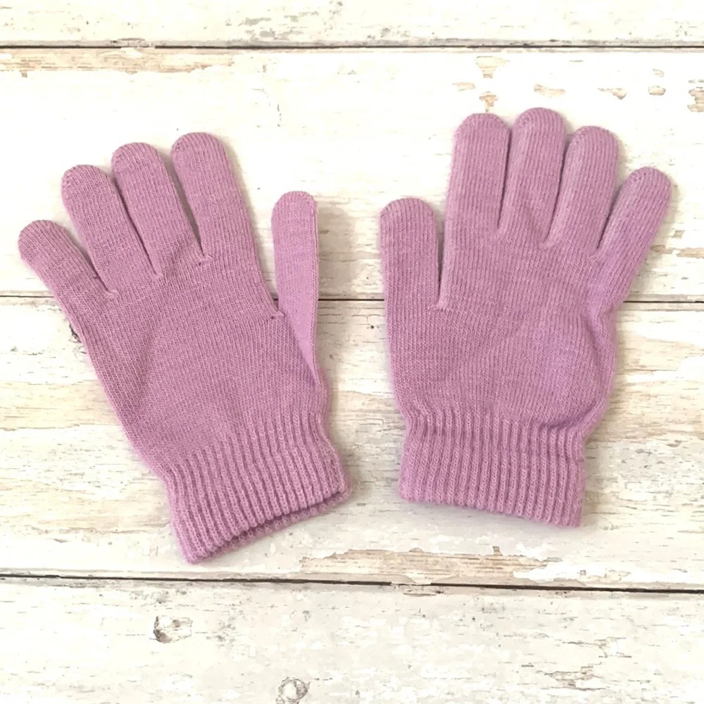 Girls Finger Mittens Gloves Winter Lavender Purple Big Kids Size 8-14 Years NEW